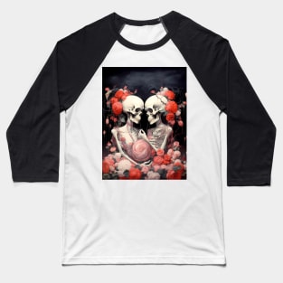 Happy Halloween: Halloween Skeletons in Love Baseball T-Shirt